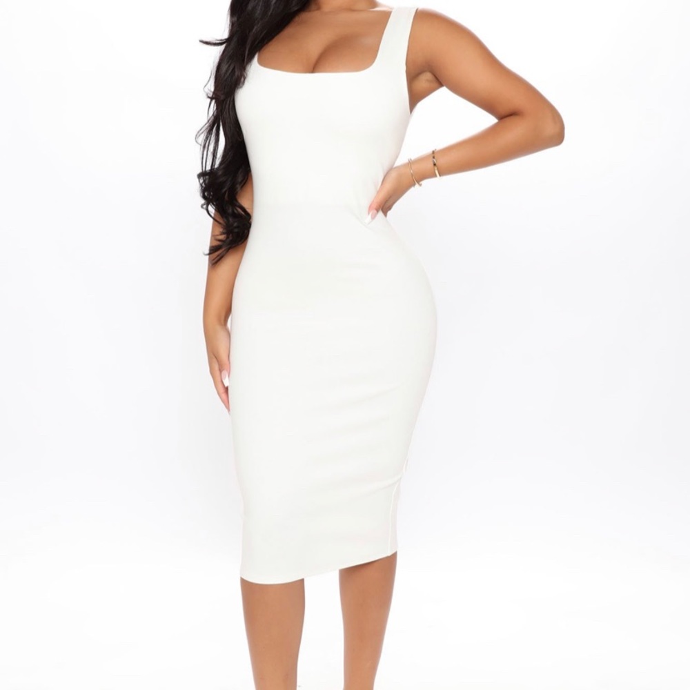 Off white midi dress!